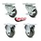 Service Caster Tool Box Caster Wheel Set 3.5'' Gray Polyurethane Swivel Casters, 4PK TOOL-SCC-20S3514-PPUB-TLB-2-R-2 - alternate 3
